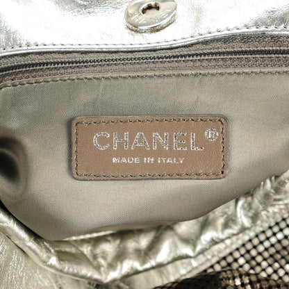 Chanel Metallic Perforated Lambskin Hollywood Hobo Silver 6 of 7