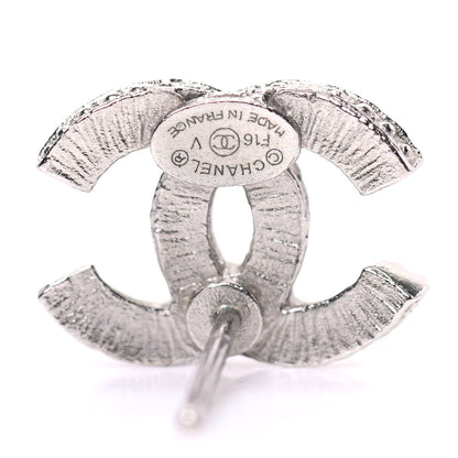 Chanel Crystal CC Earrings Silver 4 of 5
