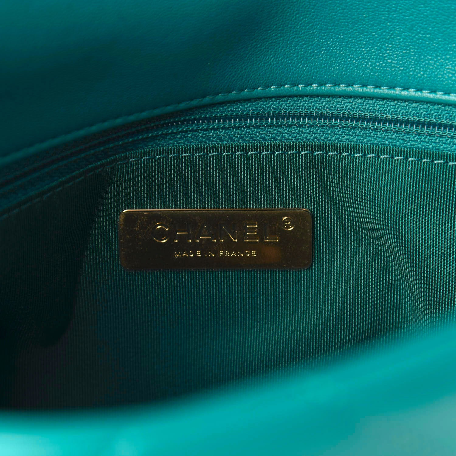 Chanel Lambskin Quilted Medium 19 Flap Green 8 of 11
