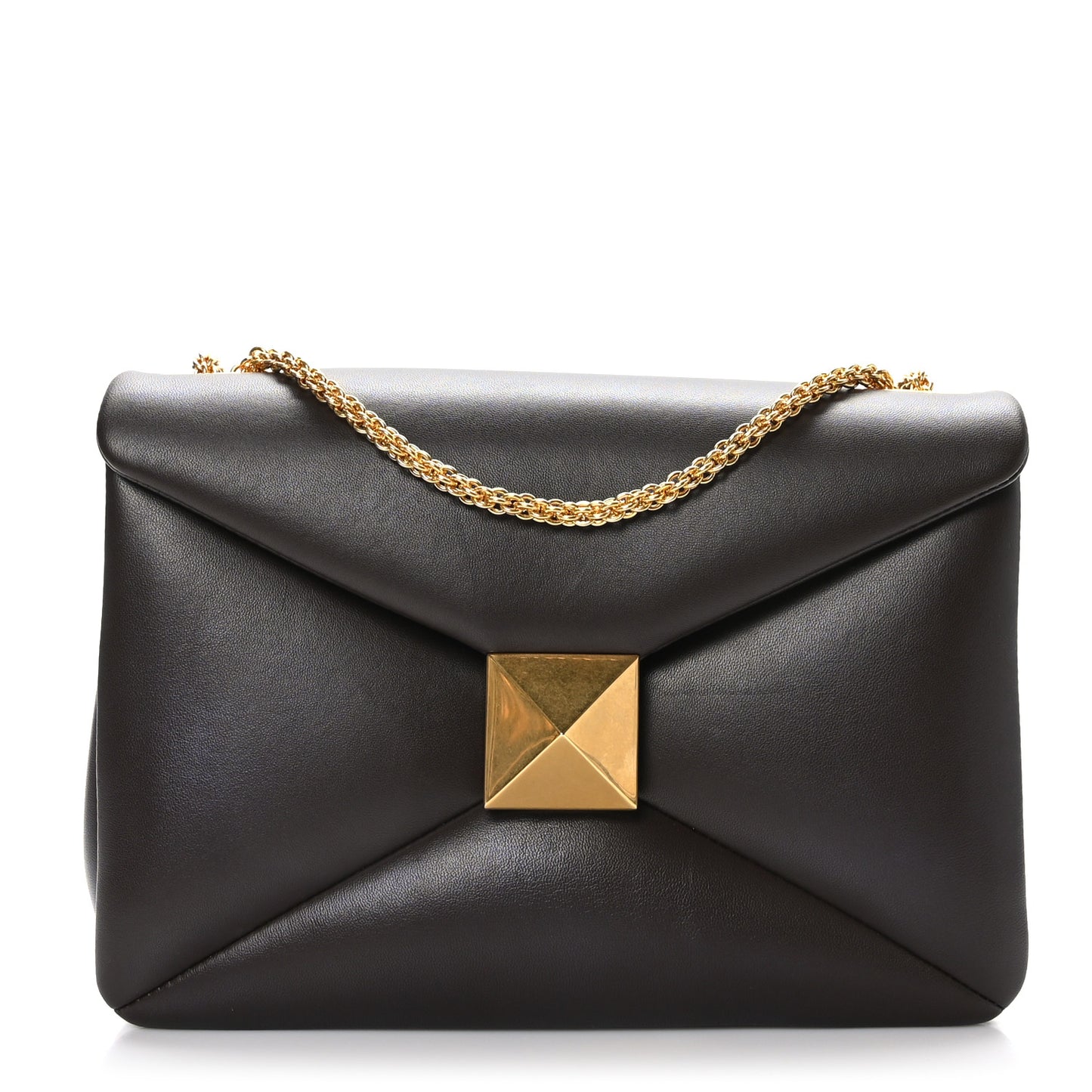 Nappa Medium One Stud Chain Shoulder Bag Fondant