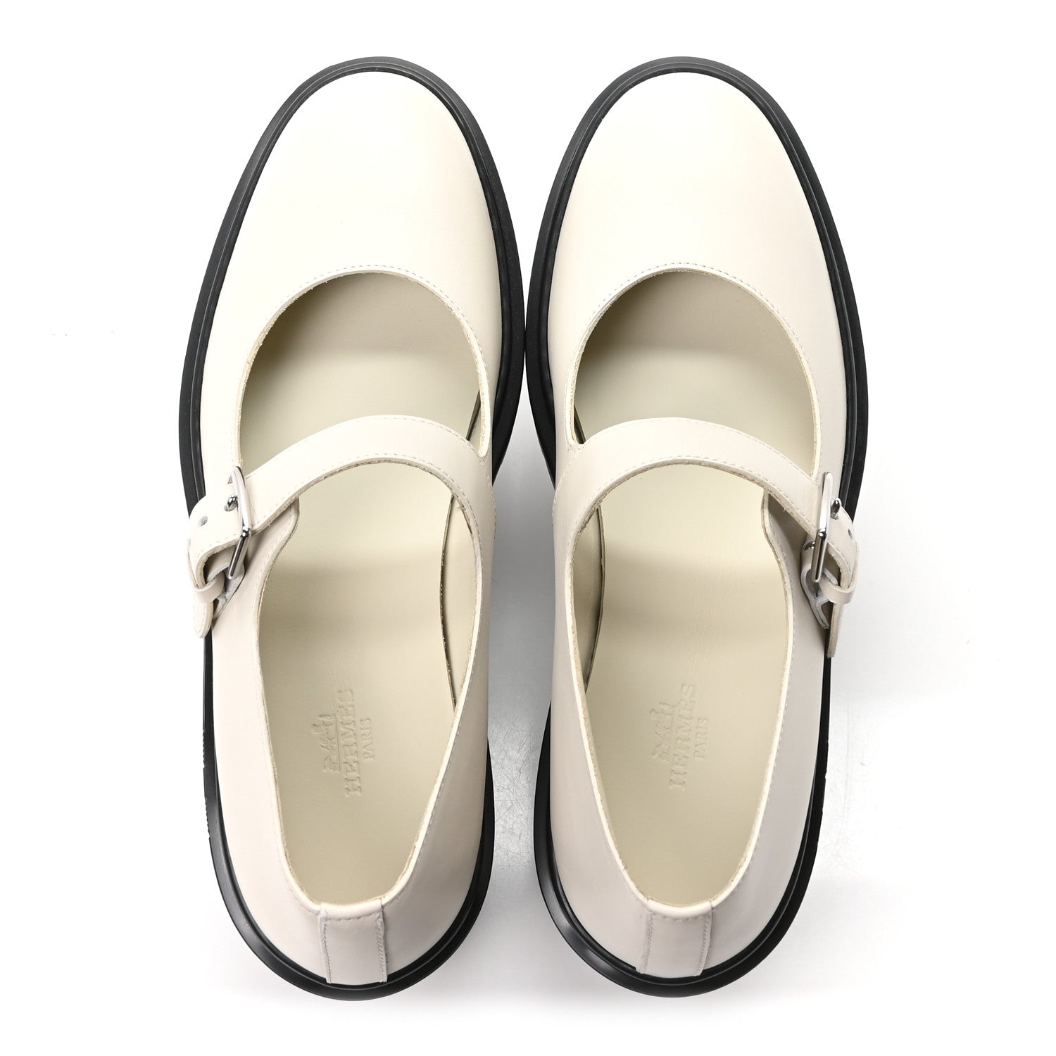 Hermes Calfskin Hoxton Oxford 38 Beige Glaise 2 of 10