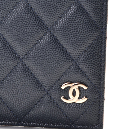 Chanel Caviar Quilted Passport Holder Navy Blue 6 of 8