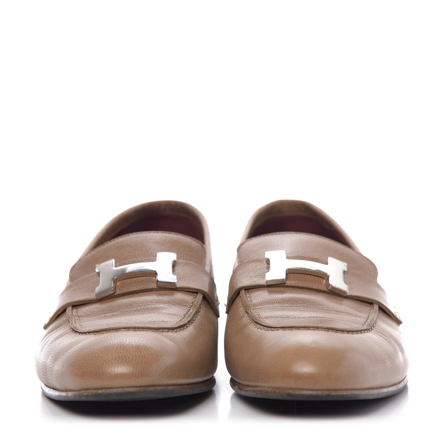 Goatskin Womens Paris Loafers 38 Etoupe