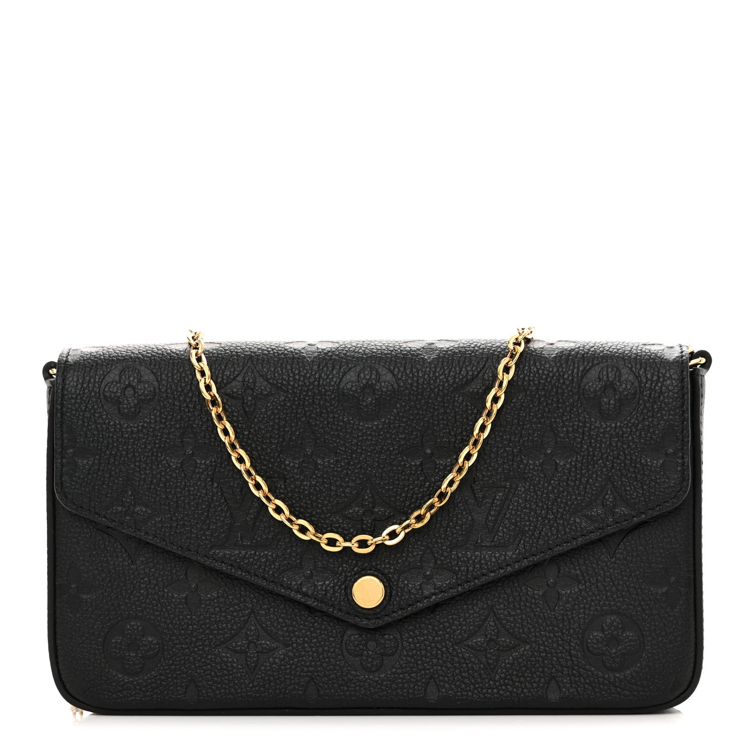 Louis Vuitton Empreinte Pochette Felicie Chain Wallet Black 1 of 9