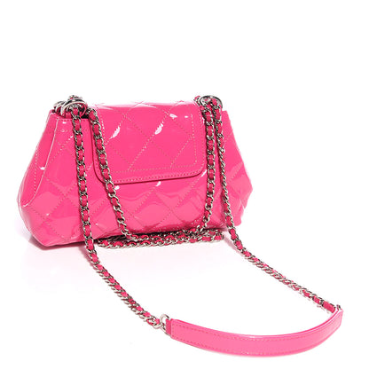 Chanel Patent Quilted Coco Shine Small Accordion Flap Pink 3 of 7