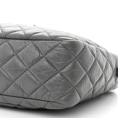 Chanel Aged Calfskin Quilted Large Reissue Camera Case Grey 10 of 16