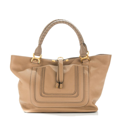 Chloe Calfskin Large New Marcie Tote Nut 1 of 8