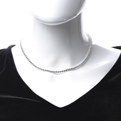 Tiffany Sterling Silver 4mm Beads Toggle Necklace 2 of 7