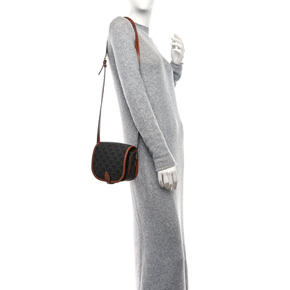 Celine Triomphe Canvas Medium Folco Bag Tan 2 of 8