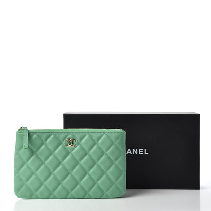 Chanel Caviar Quilted Cosmetic Case Green 8 of 8