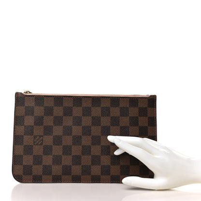 Louis Vuitton Damier Ebene Neverfull MM GM Pochette Rose Ballerine 2 of 9