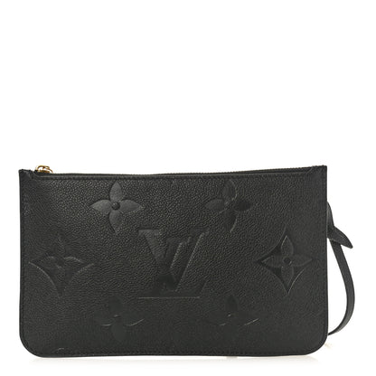 Louis Vuitton Empreinte Monogram Giant Neverfull MM Pochette Black 1 of 6