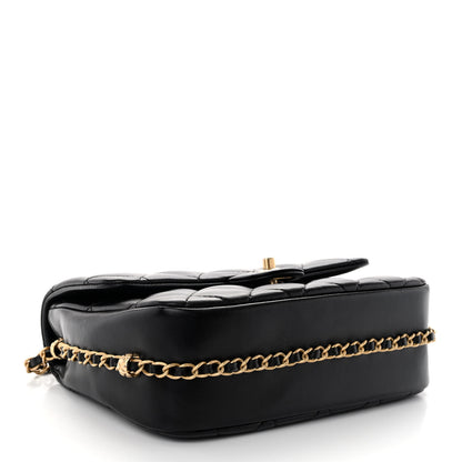 Chanel Lambskin Quilted Large CC Chain Flap Black 4 of 10