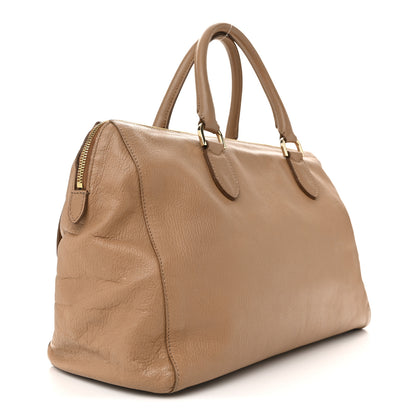 Mulberry Glossy Goatskin Medium Del Rey Satchel Fudge 3 of 16
