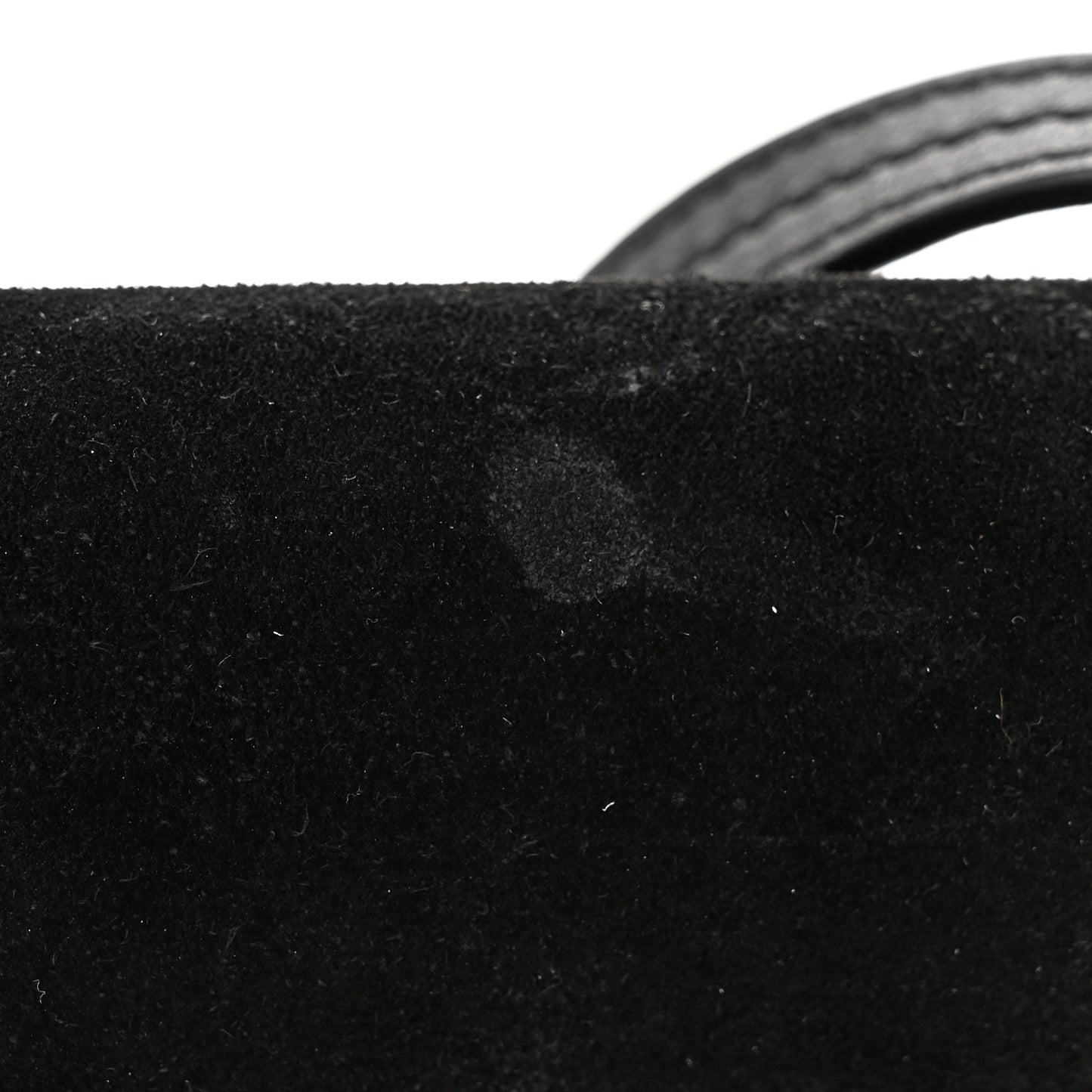 Suede Calfskin Small Faye Shoulder Bag Black