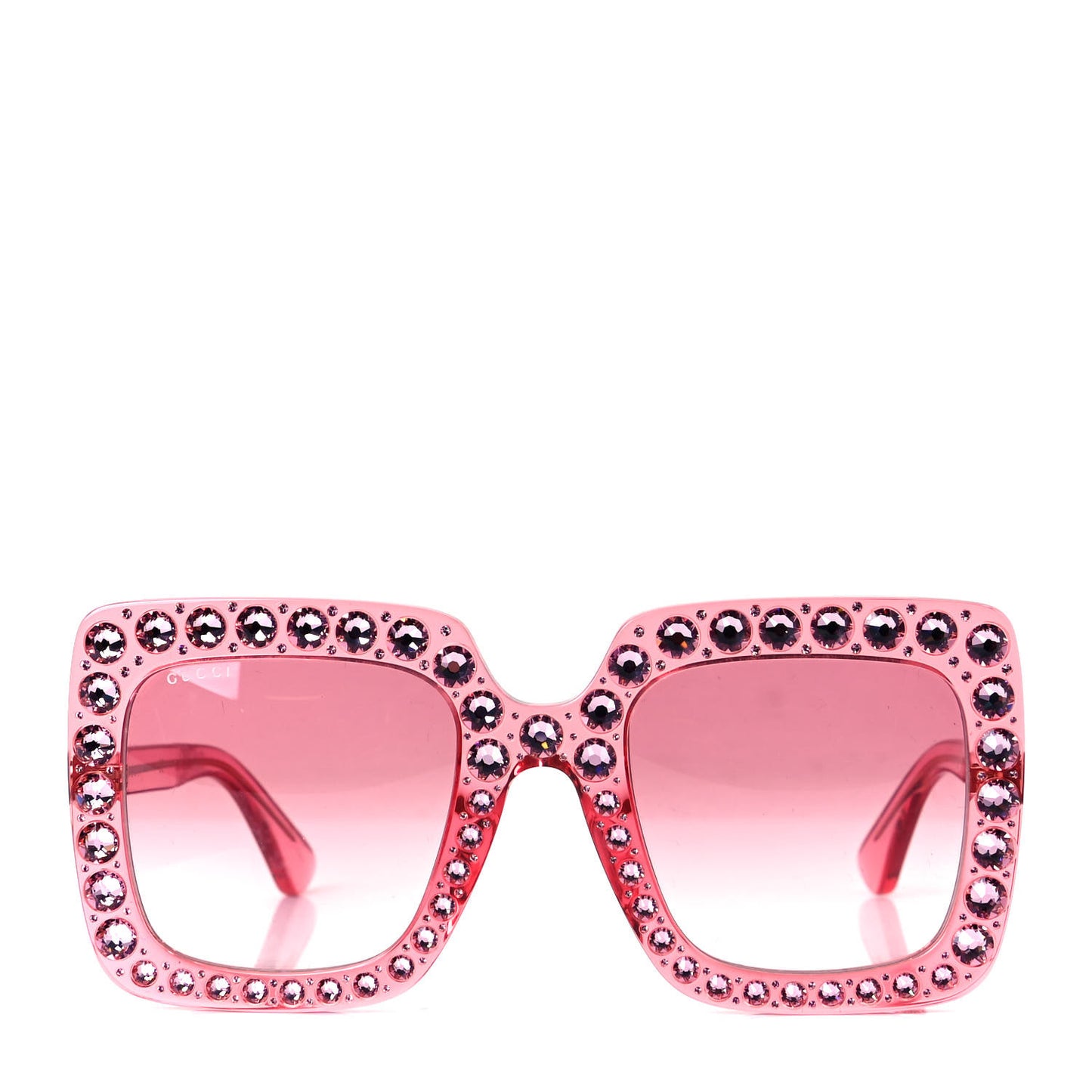 Crystal Square Frame Sunglasses GG0148S Pink
