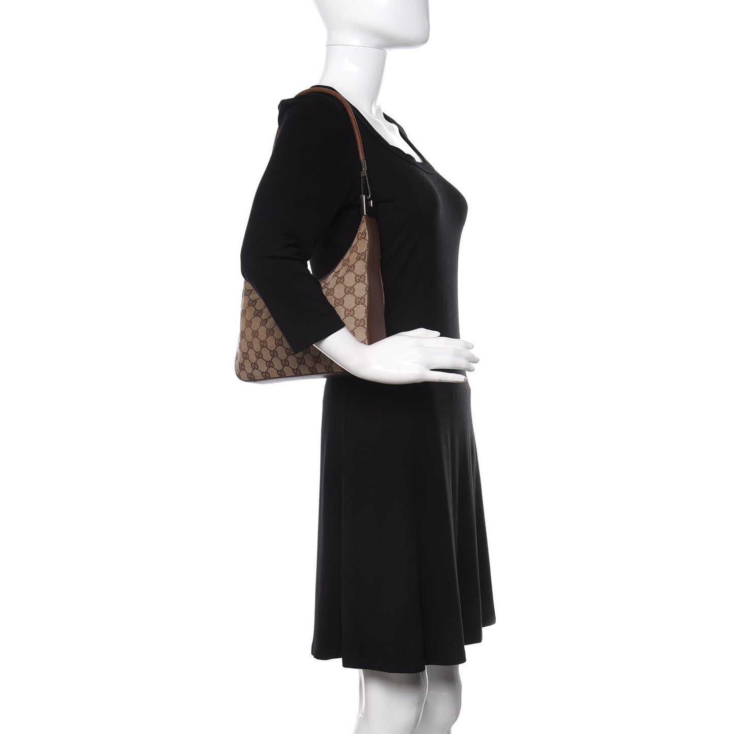 Monogram GG Small Clasp Hobo Brown