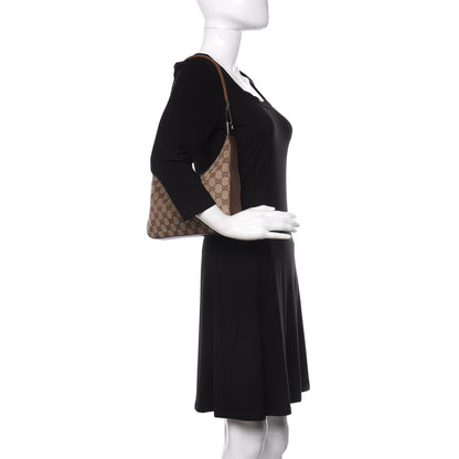 Gucci Monogram GG Small Clasp Hobo Brown 2 of 14