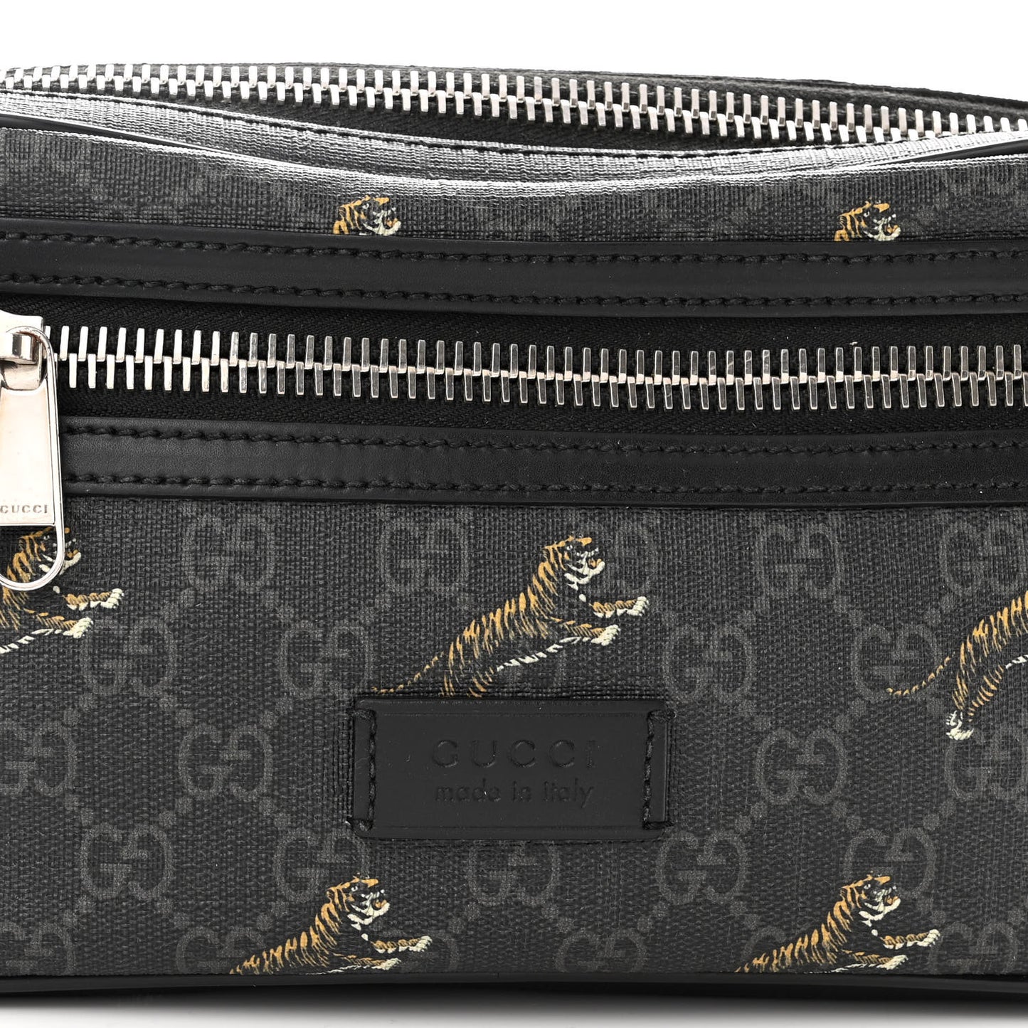 Soft GG Supreme Monogram Tigers Belt Bag Black Multicolor