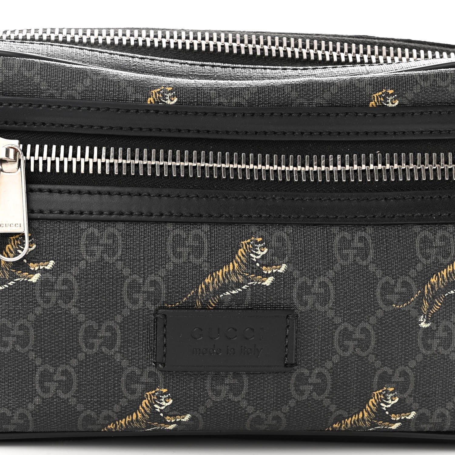 Gucci Soft GG Supreme Monogram Tigers Belt Bag Black Multicolor 8 of 11