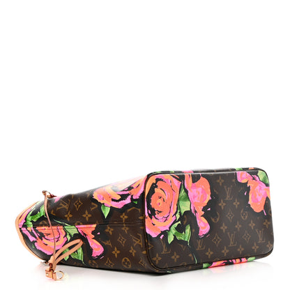 Louis Vuitton Monogram Roses Neverfull MM 4 of 12