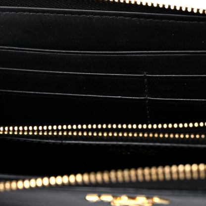 Prada Vitello Move Half Zip Wallet Black 7 of 12