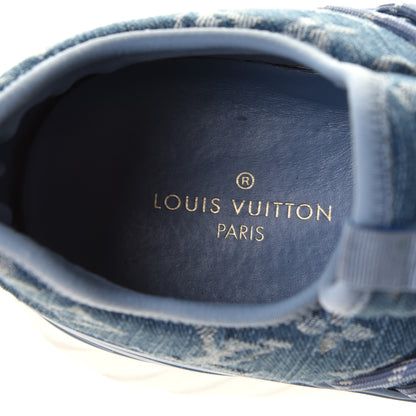 Louis Vuitton Denim Rubber Monogram Fastlane Low Sneakers 11 Navy 6 of 12