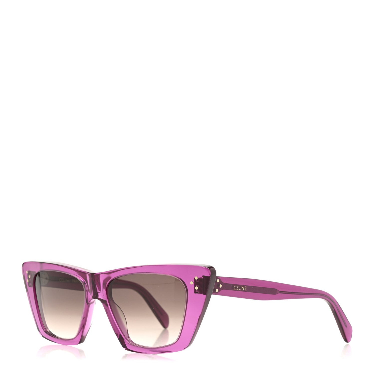 Celine Acetate Cat Eye Sunglasses CL40187I Transparent Purple 1 of 7