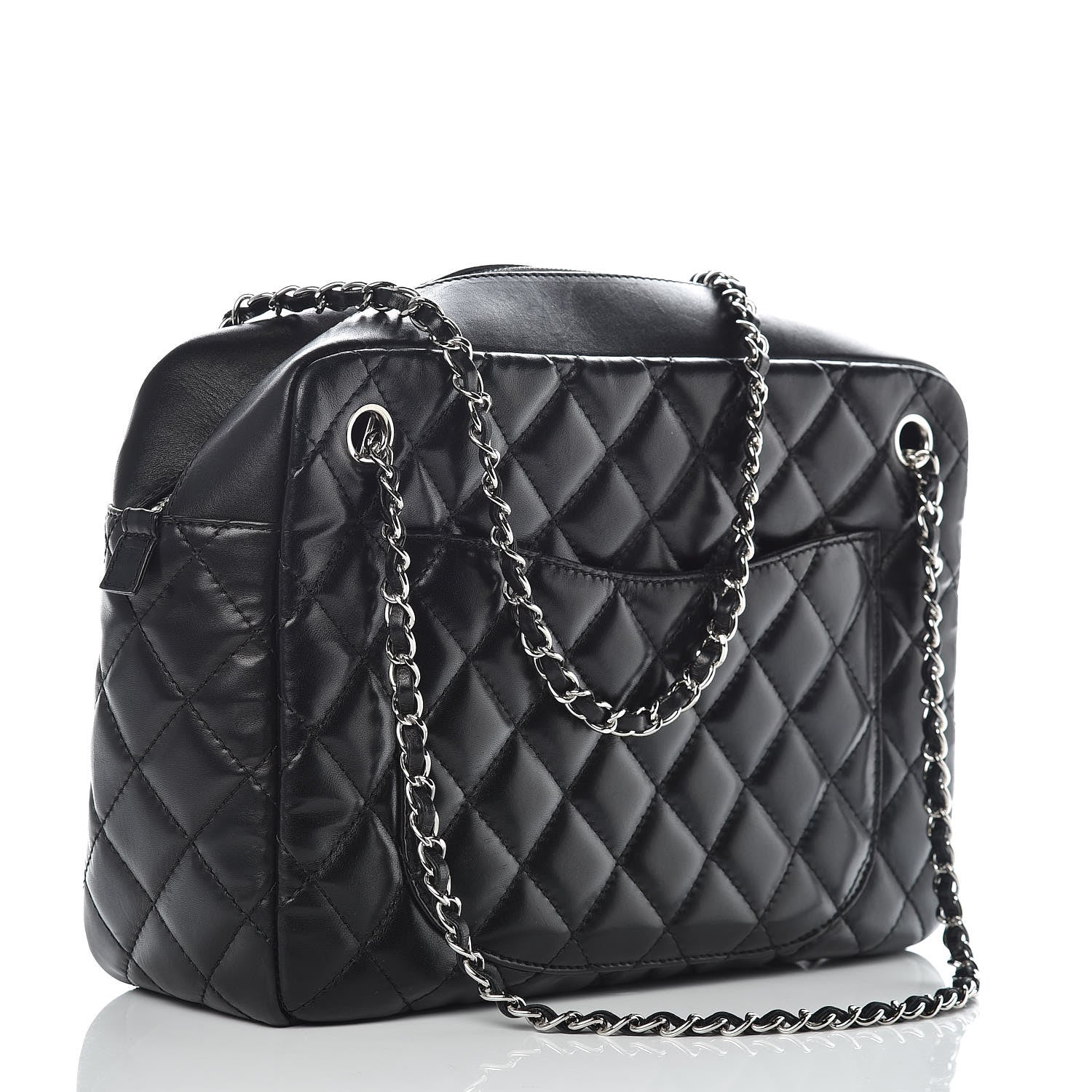 Chanel Lambskin Quilted Large Camera Case Black 3 of 9
