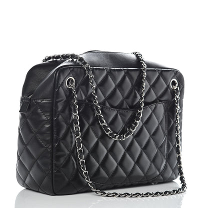 Chanel Lambskin Quilted Large Camera Case Black 3 of 9