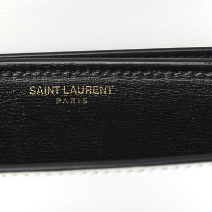 Saint Laurent Calfskin Bi-Color Medium Monogram Sunset Black Pearl White 6 of 9