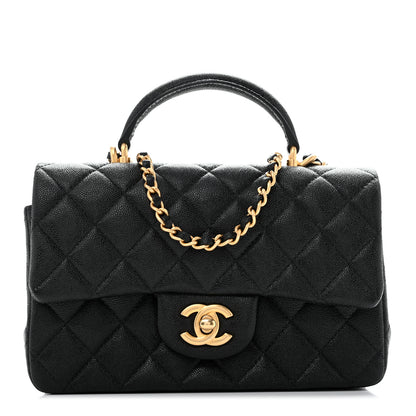 Chanel Caviar Quilted Mini Top Handle Rectangular Flap Black 1 of 12