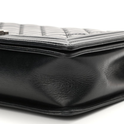 Chanel Calfskin Embossed Stitch Large Boy Flap Black 10 of 11