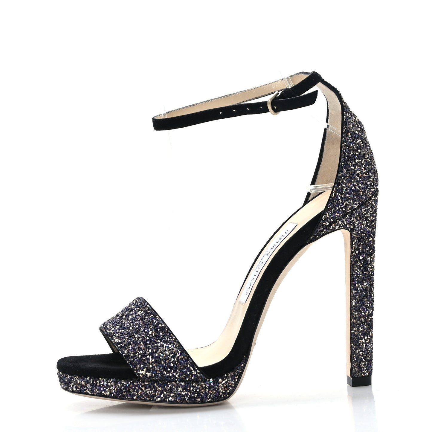 Dusty Glitter Misty 120 Sandals 35.5 Twilight Black