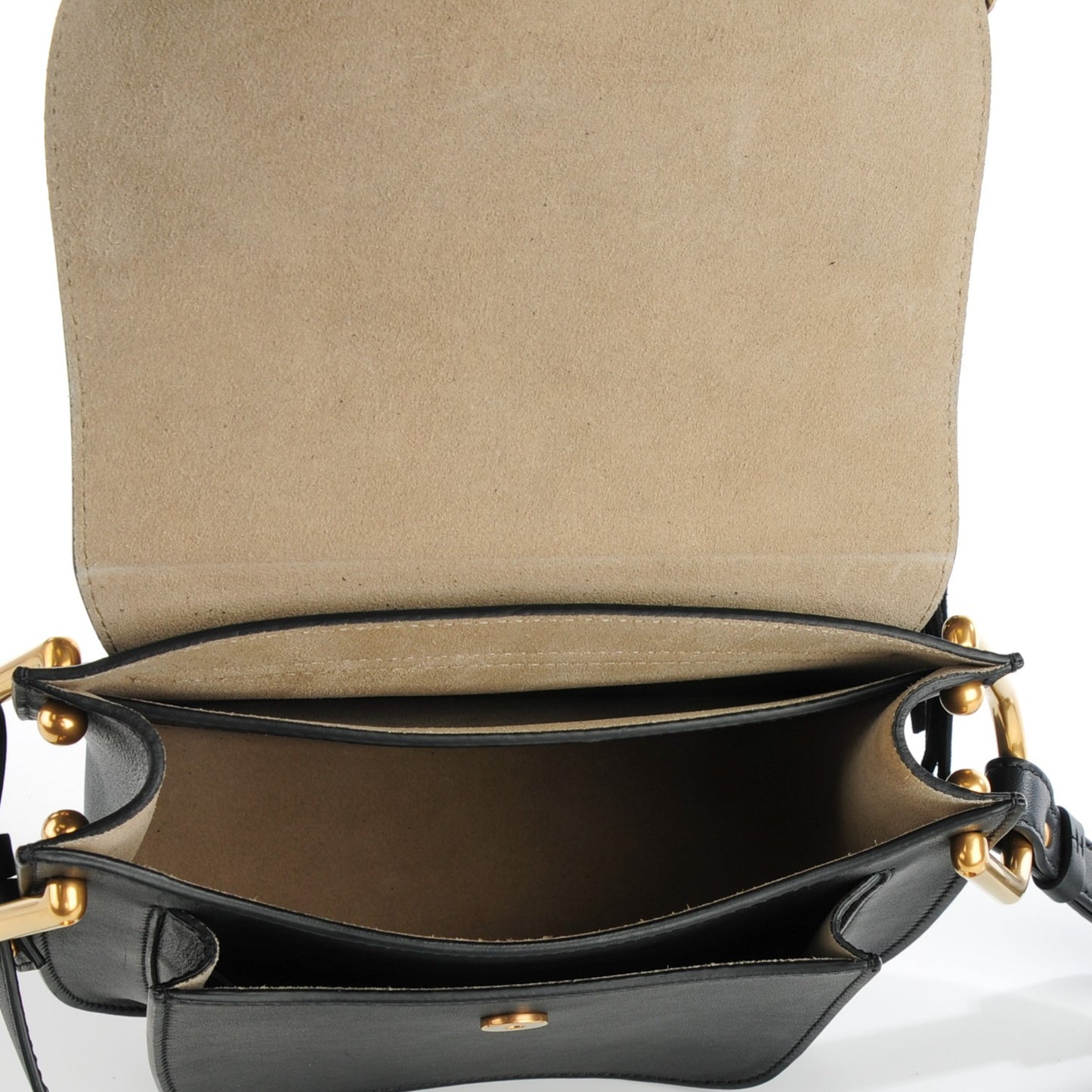 Calfskin Small Hudson Fringe Shoulder Bag Black