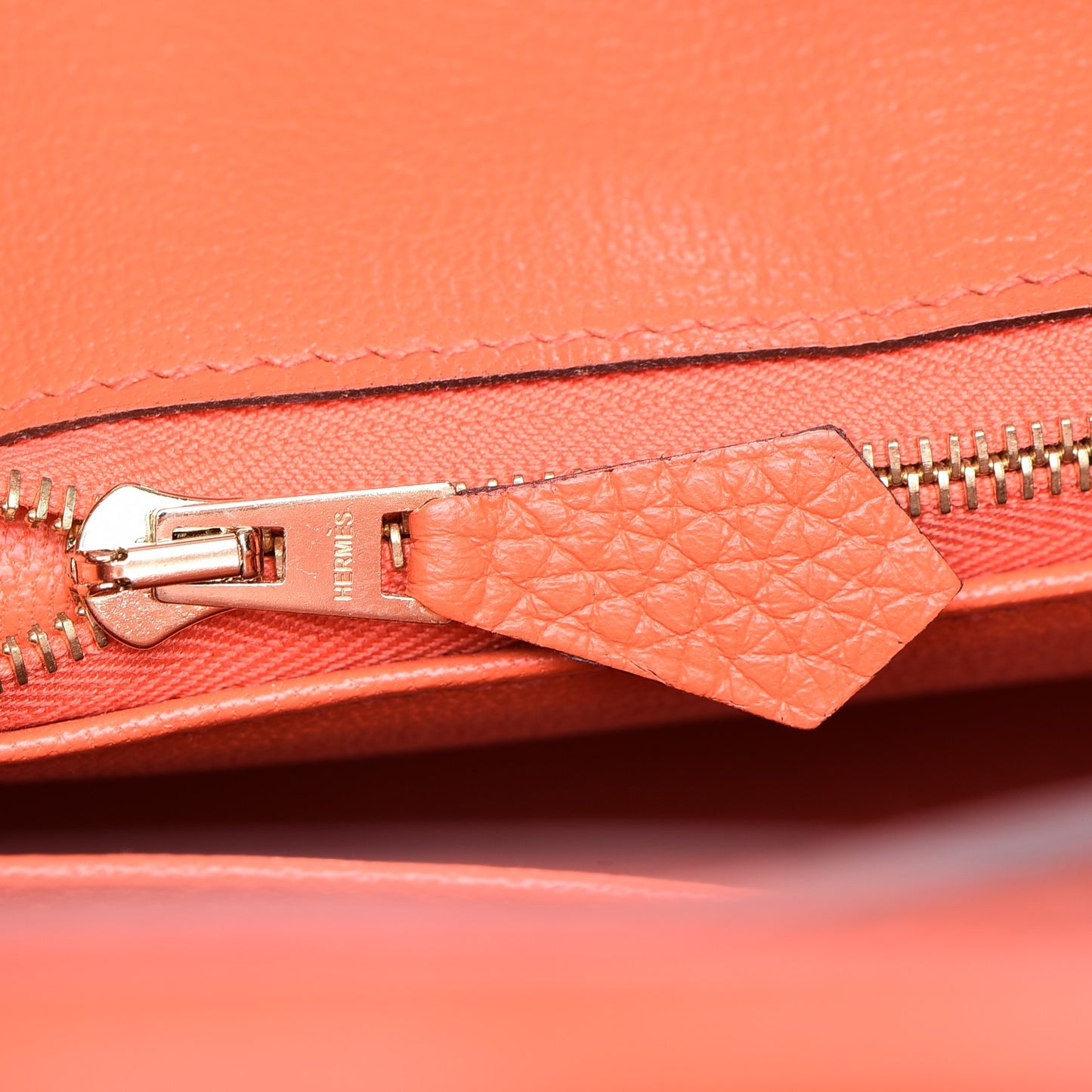 Taurillon Clemence Birkin 25 Orange Poppy