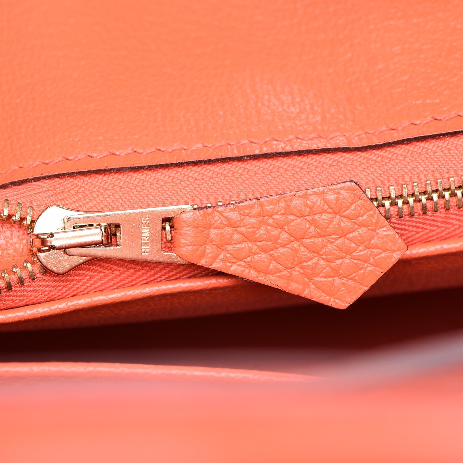 Hermes Taurillon Clemence Birkin 25 Orange Poppy 11 of 25
