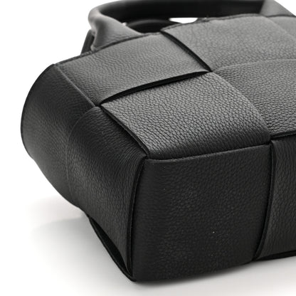 Bottega Veneta Grained Calfskin Maxi Intrecciato Mini Arco Tote Black 8 of 9