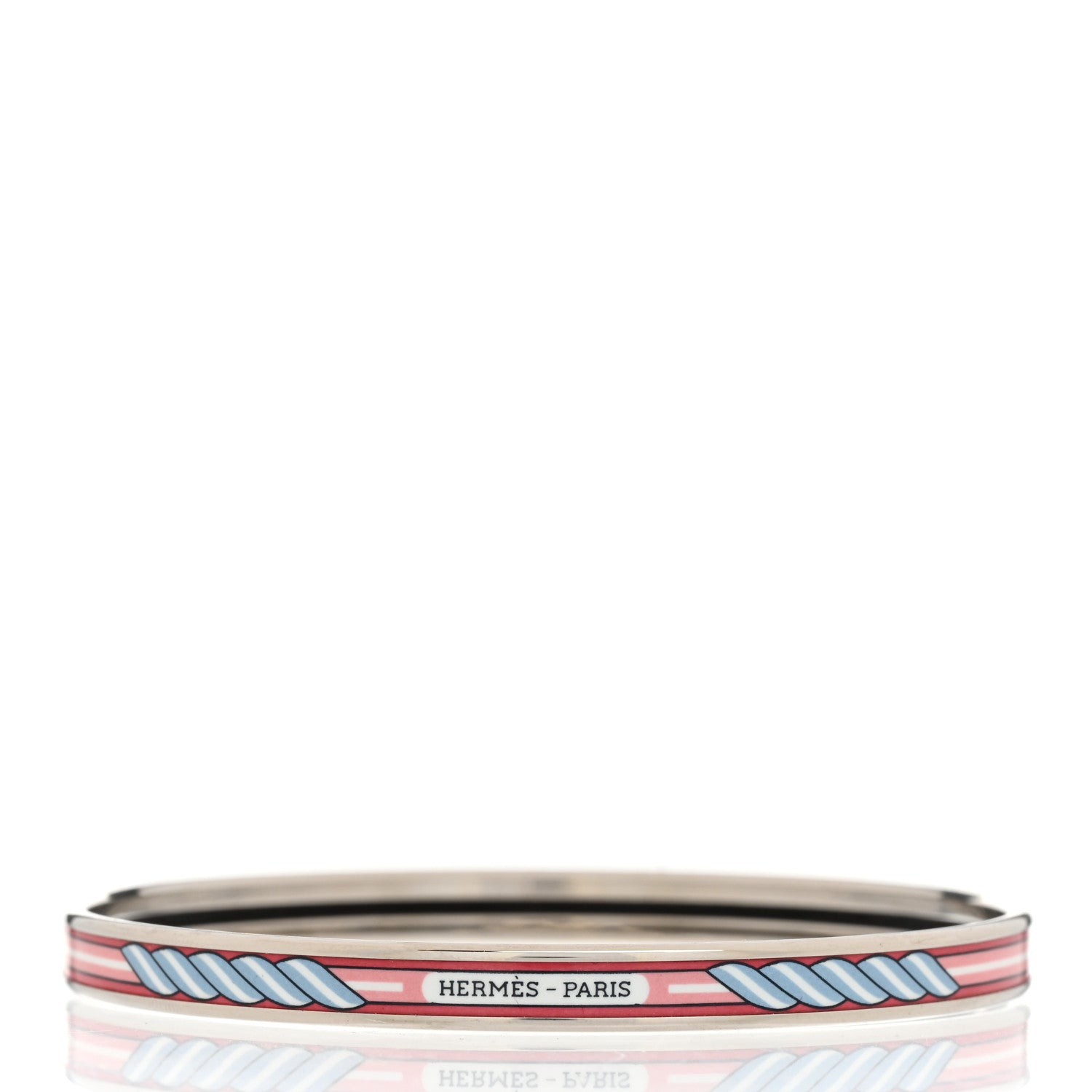 Hermes Enamel Quadrige Printed Extra Narrow Bracelet 65 3 of 4