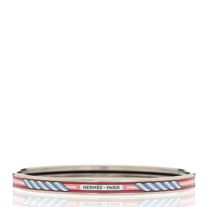Hermes Enamel Quadrige Printed Extra Narrow Bracelet 65 3 of 4