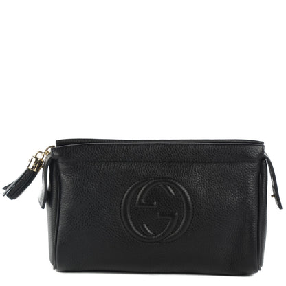 Gucci Pebbled Calfskin Soho Cosmetic Case Black 1 of 7