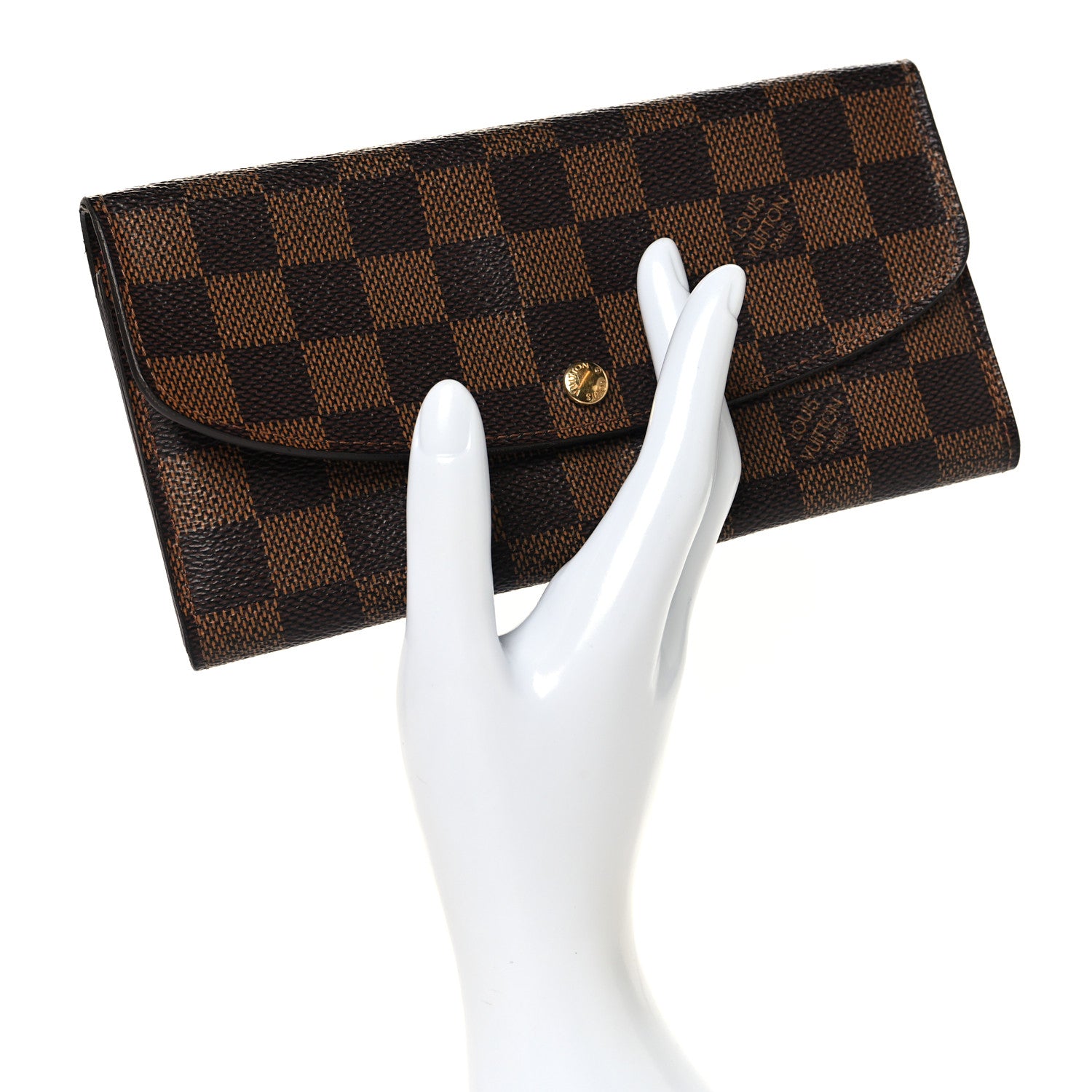 Louis Vuitton Damier Ebene Emilie Wallet Red 2 of 6