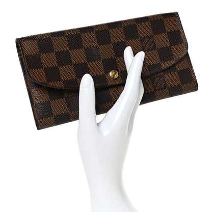 Louis Vuitton Damier Ebene Emilie Wallet Red 2 of 6