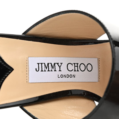 Jimmy Choo Patent Calfskin Hawke 65 Mules 37 Black 7 of 8