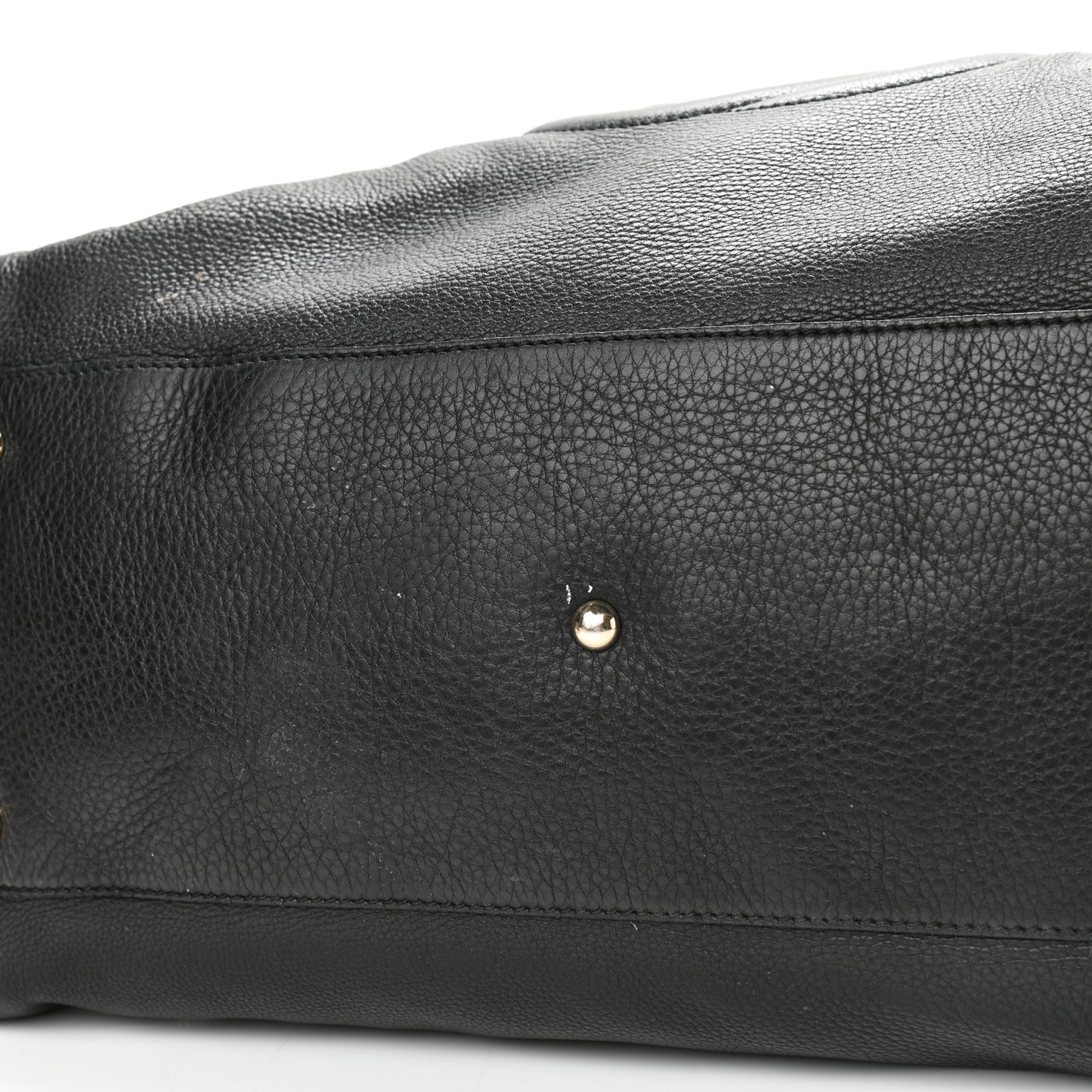 Pebbled Calfskin Large Soho Shoulder Bag Black