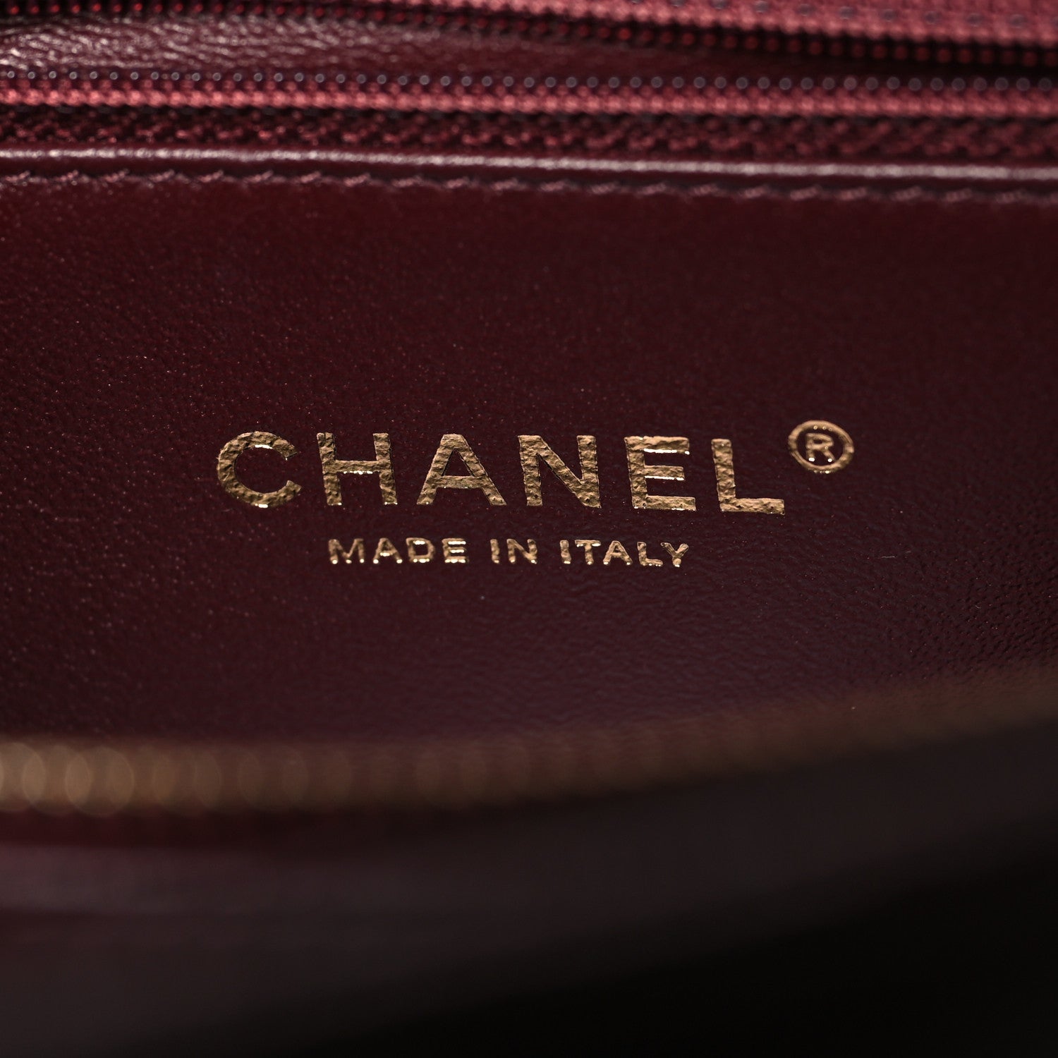 Chanel Caviar Lizard Quilted Medium Coco Handle Flap Burgundy 6 of 12