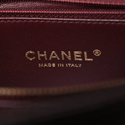 Chanel Caviar Lizard Quilted Medium Coco Handle Flap Burgundy 6 of 12
