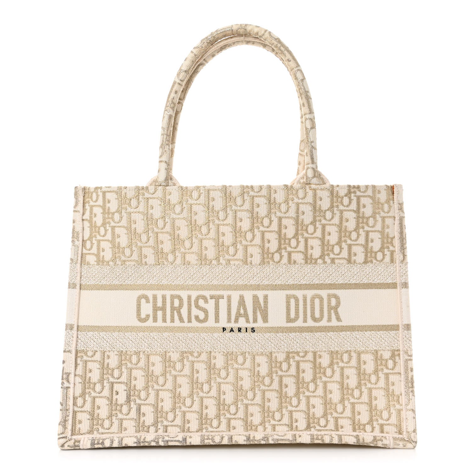 Christian Dior Oblique Medium Book Tote Gold Multicolor 1 of 12