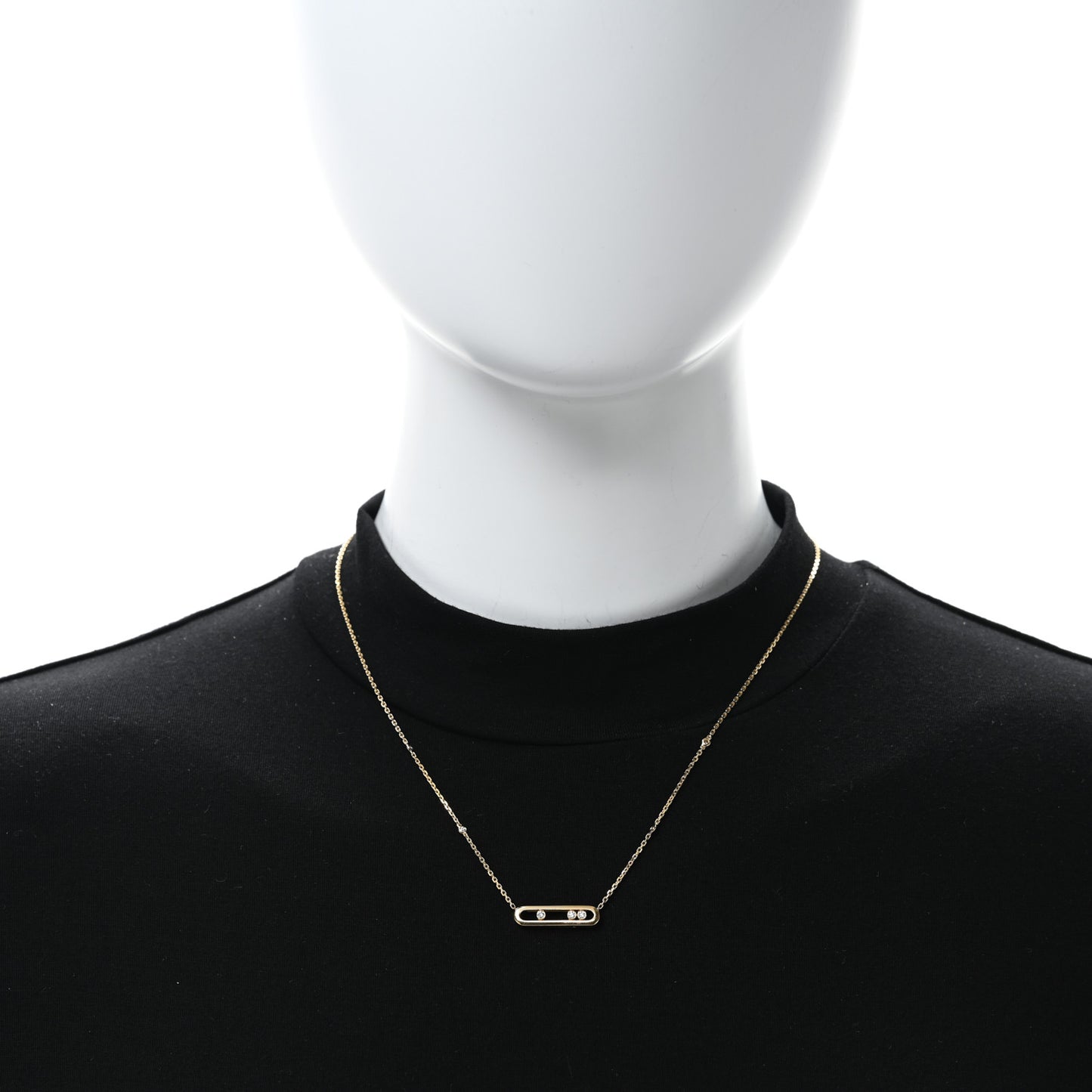 18K Yellow Gold Diamond Baby Move Necklace