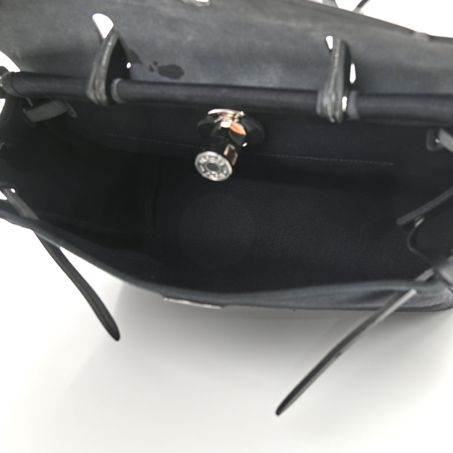 Hermes Military Toile Vache Hunter Herbag Zip PM 31 Black 6 of 15
